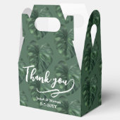 Tropical Leaf Monstera Grüne Gefälligkeitsbox Geschenkschachtel (Geöffnet)