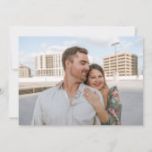 Tropical Leaf Photo Beach Wedding Save the Date (Rückseite)