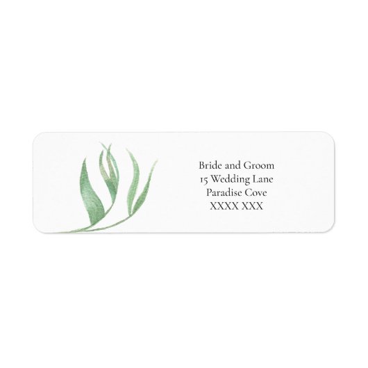 Tropical Leaf Return Address Label (Vorne)