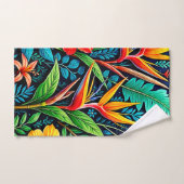Tropical Leaves Bloom Art Badhandtuch Set (Handtuch)