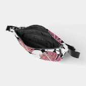 Tropical leaves bold exotic modern edgy botanical bauchtasche (Offen)