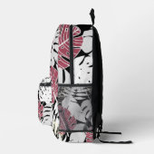 Tropical leaves bold exotic modern edgy botanical bedruckter rucksack (Rechts)
