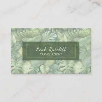 Tropical Leaves Business Card Visitenkarte