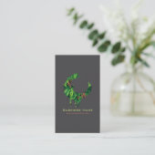 Tropical Leaves & Flowers Swirl | Modern Custom Visitenkarte (Stehend Vorderseite)