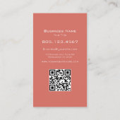 Tropical Leaves & Flowers Swirl | Modern Custom Visitenkarte (Rückseite)