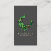 Tropical Leaves & Flowers Swirl | Modern Custom Visitenkarte (Vorderseite)