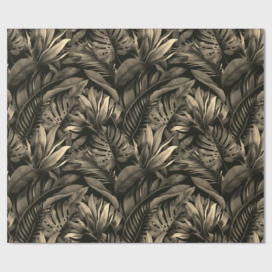 Tropical Leaves Geschenkpapier (Flach)
