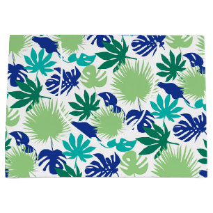 Tropical leaves große geschenktüte