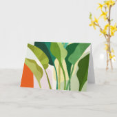 Tropical Leaves Karte (Gelbe Blume)