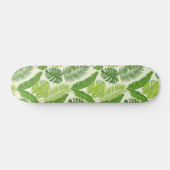 Tropical Leaves & Monstera Seamless Pattern Skateboard (Horizontal)