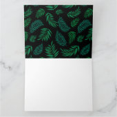 Tropical Leaves Pattern 2 Dankeskarte (Innenseite)
