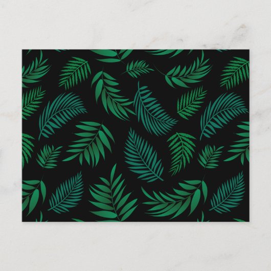 Tropical Leaves Pattern 2 Feiertagspostkarte (Vorderseite)