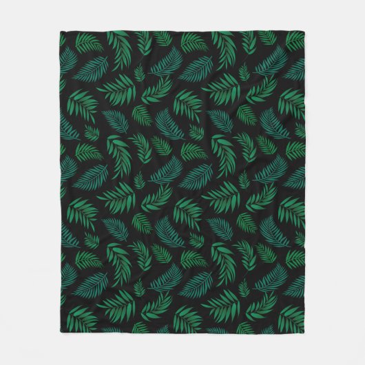 Tropical Leaves Pattern 2 Fleecedecke (Vorderseite)