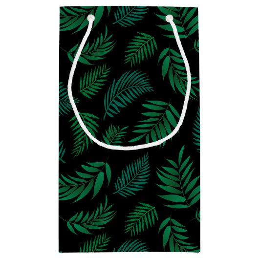 Tropical Leaves Pattern 2 Kleine Geschenktüte (Rückseite)