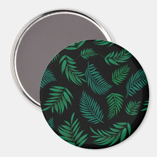 Tropical Leaves Pattern 2 Magnet (Vorderseite/Rückseite)