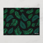 Tropical Leaves Pattern 2 Postkarte (Rückseite)