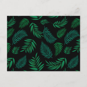 Tropical Leaves Pattern 2 Postkarte