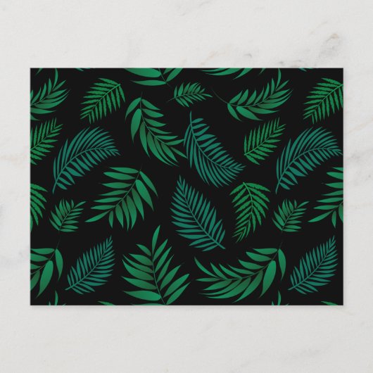 Tropical Leaves Pattern 2 Postkarte (Vorderseite)