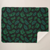 Tropical Leaves Pattern 2 Sherpadecke (Vorderseite (Horizontal))