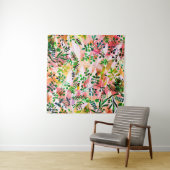 Tropical leaves pattern repeating. Artistic photo Wandteppich (Beispiel (Horizontal))