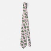 Tropical Leaves Pattern Wedding Party Dancing  Krawatte (Vorderseite)