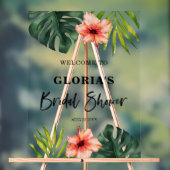 Tropical Leaves Wedding Welcome Acrylschild (Neutral)
