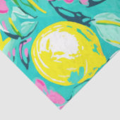 Tropical Lemon Floral Decoupage Seidenpapier (Ausschnitt)