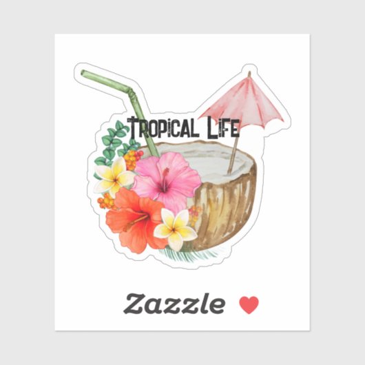 Tropical Life on a sticker (Blatt)