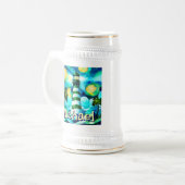Tropical Lighthouse Coastal Nautical Personalisier Bierglas (Vorderseite Links)