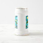 Tropical Lighthouse Coastal Nautical Personalisier Bierglas (Mittel)
