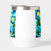 Tropical Lighthouse & Palm Trees Green Blue Aquama (Rechts)