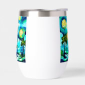 Tropical Lighthouse & Palm Trees Green Blue Aquama (Links)