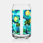 Tropical Lighthouse & Palm Trees Green Blue Aquama Dosenglas (Links)