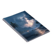 Tropical Lightning Storm Ocean Night Art Notebook Notizblock (Rechte Seite)