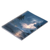 Tropical Lightning Storm Ocean Night Art Notebook Notizblock (Linke Seite)