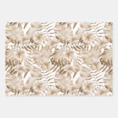 Tropical Lila Blue Cream Floral Blätter Geburtstag (Vorderseite 3)