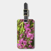 Tropical Lila Bougainvillea Floral Gepäckanhänger (Vorderseite vertikal)