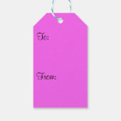 Tropical Lila Bougainvillea Floral Geschenkanhänger (Rückseite)