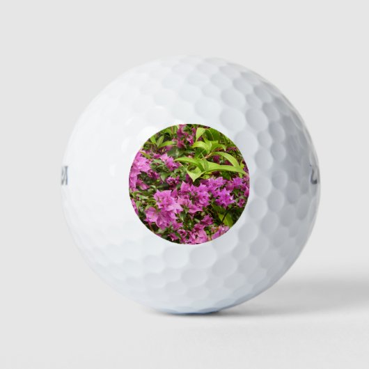 Tropical Lila Bougainvillea Floral Golfball (Vorderseite)