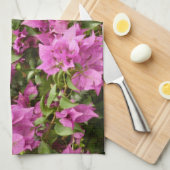 Tropical Lila Bougainvillea Floral Handtuch (Viertel Falte)