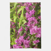 Tropical Lila Bougainvillea Floral Handtuch (Vertikal)