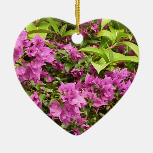 Tropical Lila Bougainvillea Floral Keramik Ornament (Vorne)
