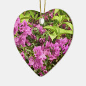 Tropical Lila Bougainvillea Floral Keramik Ornament (Links)