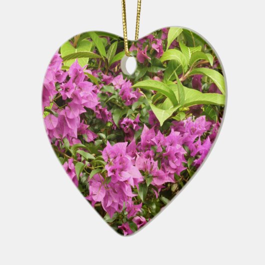 Tropical Lila Bougainvillea Floral Keramik Ornament (Links)