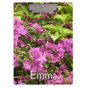 Tropical Lila Bougainvillea Floral Klemmbrett
