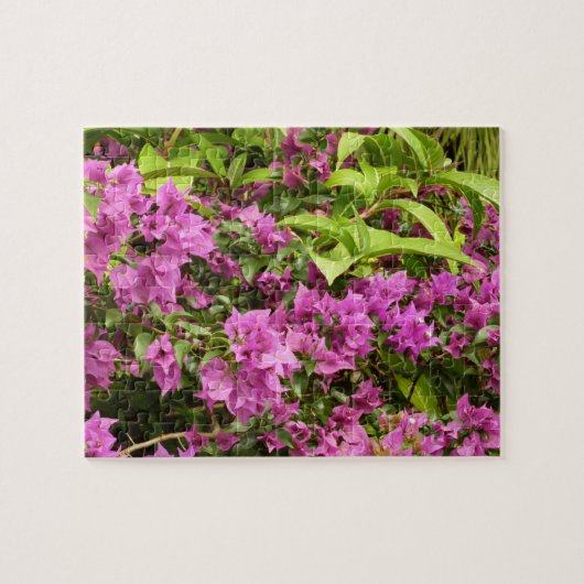 Tropical Lila Bougainvillea Floral Puzzle (Horizontal)