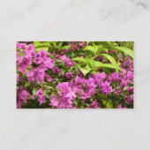 Tropical Lila Bougainvillea Floral Visitenkarte (Rückseite)