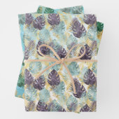 Tropical Lila Green Gold Blätter (Beispiel)