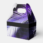 Tropical Lila Palm Blätter Gable Favor Box Geschenkschachtel (Rückseite)
