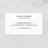 Tropical Lila/Pink Glitzer Palms Loyalty Card Treuekarte (Rückseite)